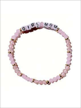 Girl Mom Beaded Bracelet 14k Gold Plated Beads Gift for Mom